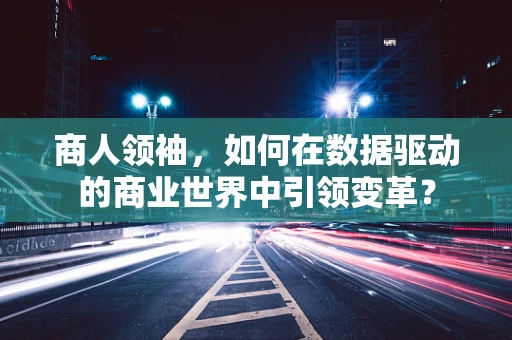 商人领袖，如何在数据驱动的商业世界中引领变革？
