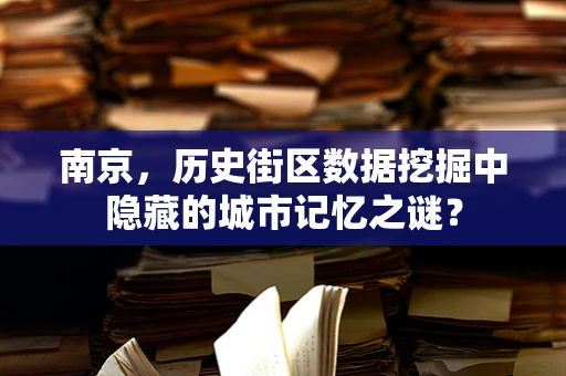 南京，历史街区数据挖掘中隐藏的城市记忆之谜？