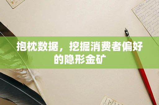 抱枕数据，挖掘消费者偏好的隐形金矿