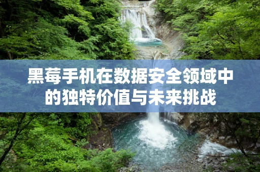 黑莓手机在数据安全领域中的独特价值与未来挑战