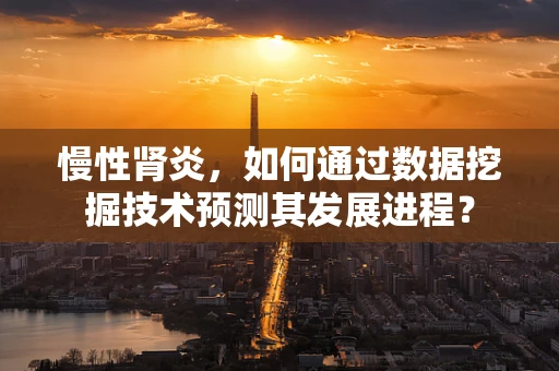 慢性肾炎，如何通过数据挖掘技术预测其发展进程？