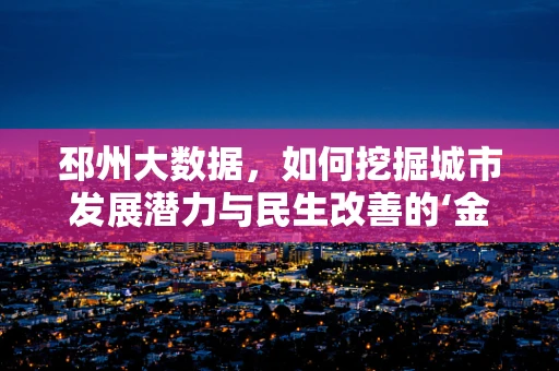 邳州大数据，如何挖掘城市发展潜力与民生改善的‘金矿’？
