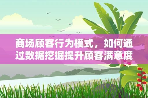 商场顾客行为模式，如何通过数据挖掘提升顾客满意度与销售效率？