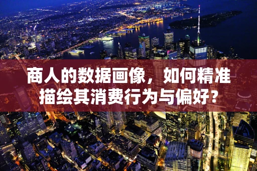 商人的数据画像，如何精准描绘其消费行为与偏好？