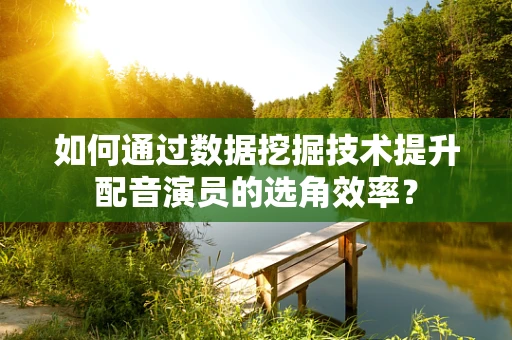 如何通过数据挖掘技术提升配音演员的选角效率？