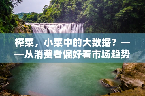 榨菜，小菜中的大数据？——从消费者偏好看市场趋势
