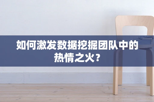 如何激发数据挖掘团队中的热情之火？