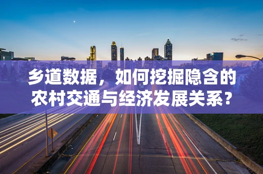 乡道数据，如何挖掘隐含的农村交通与经济发展关系？