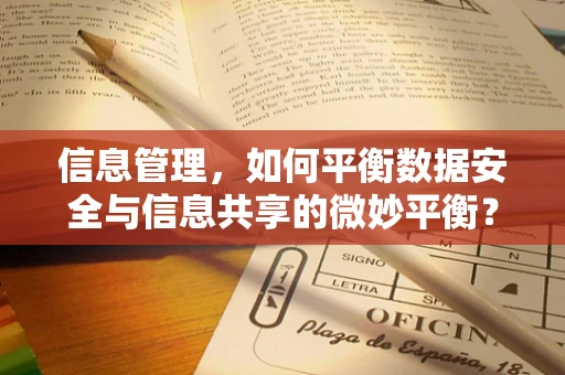 信息管理，如何平衡数据安全与信息共享的微妙平衡？