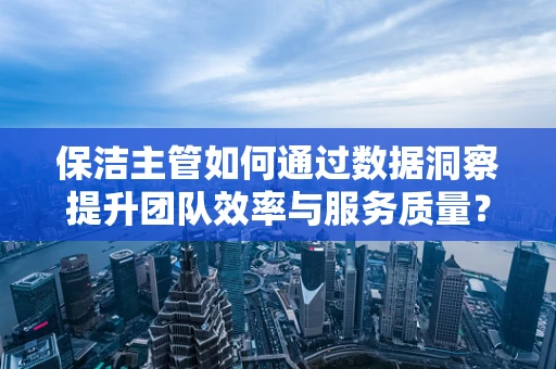 保洁主管如何通过数据洞察提升团队效率与服务质量？