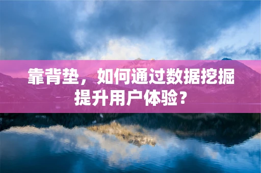 靠背垫，如何通过数据挖掘提升用户体验？