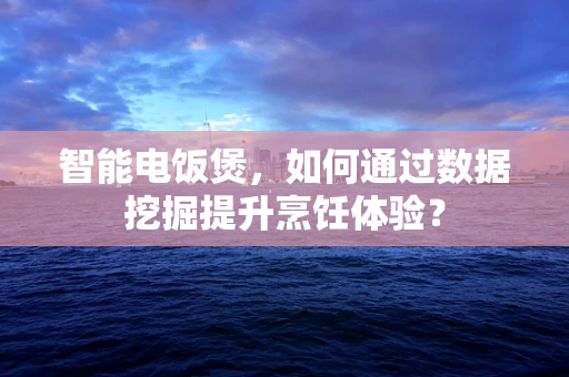 智能电饭煲，如何通过数据挖掘提升烹饪体验？