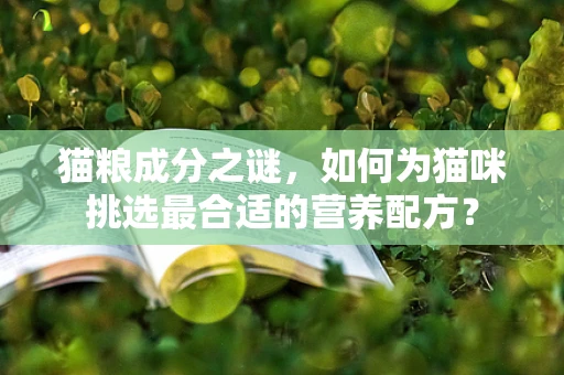 猫粮成分之谜，如何为猫咪挑选最合适的营养配方？