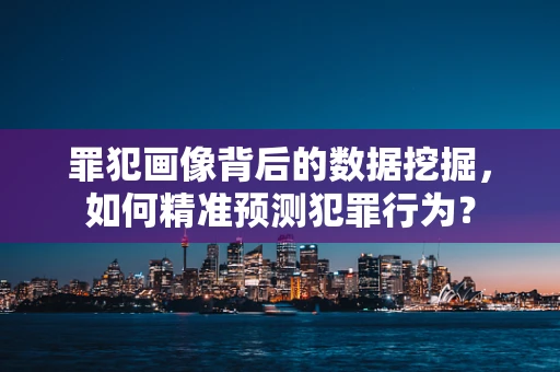 罪犯画像背后的数据挖掘，如何精准预测犯罪行为？