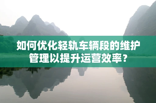 如何优化轻轨车辆段的维护管理以提升运营效率？
