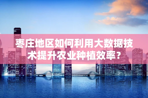 枣庄地区如何利用大数据技术提升农业种植效率？