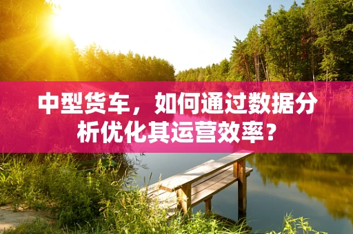 中型货车，如何通过数据分析优化其运营效率？