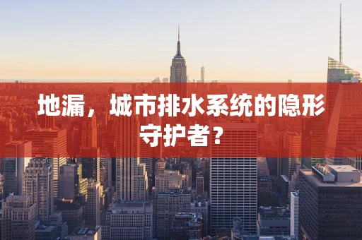 地漏，城市排水系统的隐形守护者？