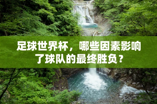 足球世界杯，哪些因素影响了球队的最终胜负？