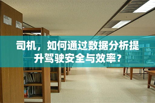 司机，如何通过数据分析提升驾驶安全与效率？