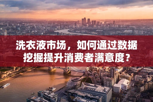 洗衣液市场，如何通过数据挖掘提升消费者满意度？