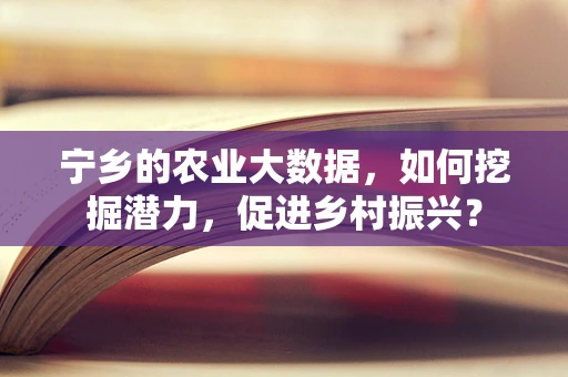 宁乡的农业大数据，如何挖掘潜力，促进乡村振兴？