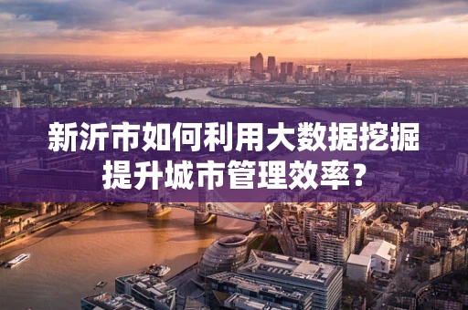 新沂市如何利用大数据挖掘提升城市管理效率？