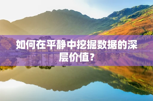 如何在平静中挖掘数据的深层价值？