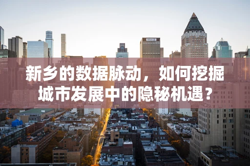 新乡的数据脉动，如何挖掘城市发展中的隐秘机遇？