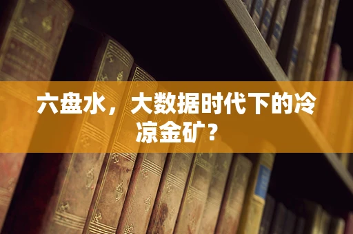 六盘水，大数据时代下的冷凉金矿？