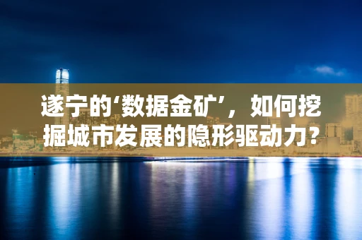 遂宁的‘数据金矿’，如何挖掘城市发展的隐形驱动力？