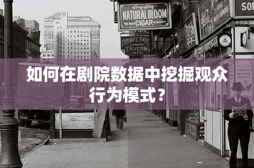 如何在剧院数据中挖掘观众行为模式？