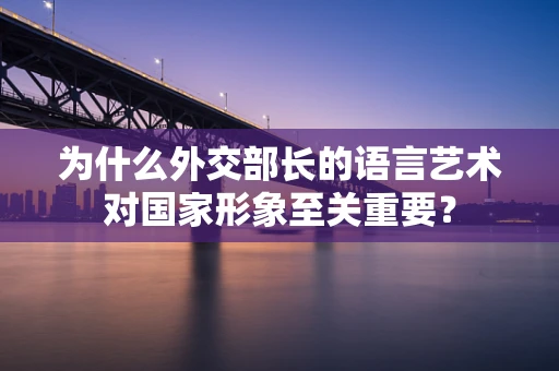 为什么外交部长的语言艺术对国家形象至关重要？