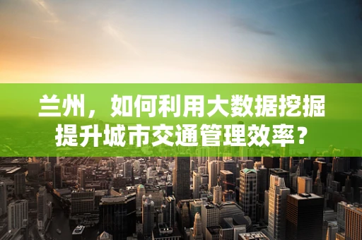 兰州，如何利用大数据挖掘提升城市交通管理效率？