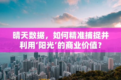 晴天数据，如何精准捕捉并利用‘阳光’的商业价值？