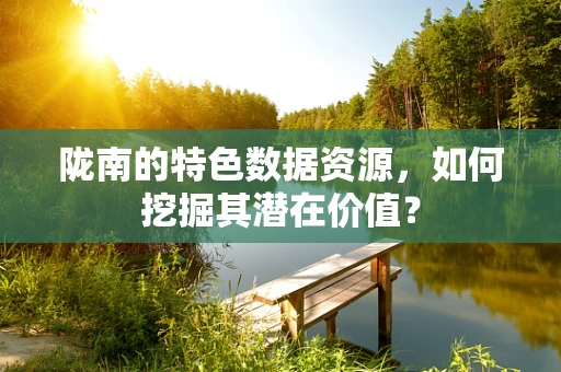 陇南的特色数据资源，如何挖掘其潜在价值？