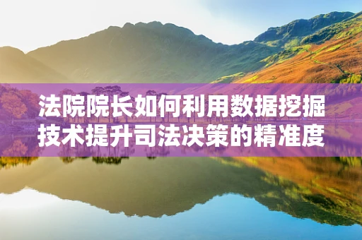 法院院长如何利用数据挖掘技术提升司法决策的精准度？