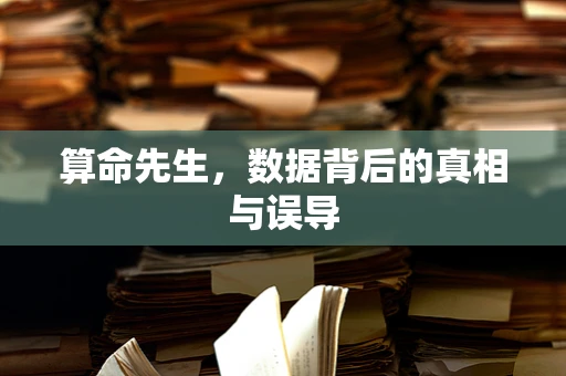 算命先生，数据背后的真相与误导