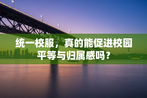 统一校服，真的能促进校园平等与归属感吗？