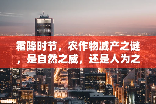 霜降时节，农作物减产之谜，是自然之威，还是人为之过？