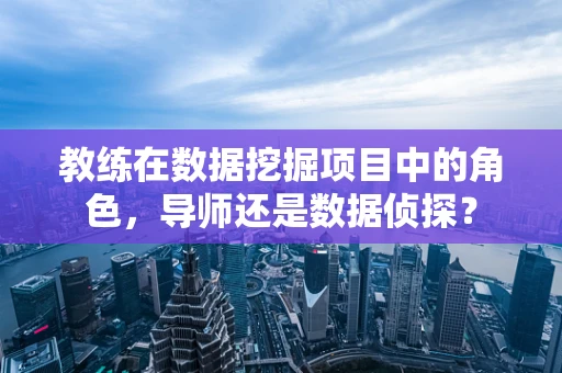 教练在数据挖掘项目中的角色，导师还是数据侦探？