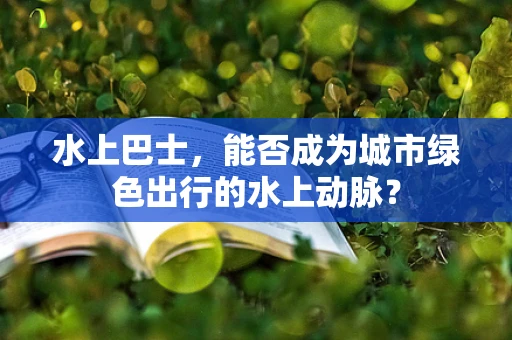 水上巴士，能否成为城市绿色出行的水上动脉？