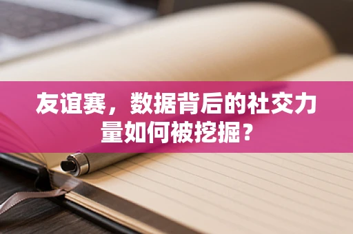 友谊赛，数据背后的社交力量如何被挖掘？