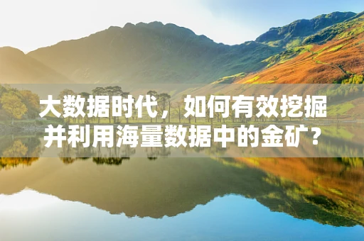 大数据时代，如何有效挖掘并利用海量数据中的金矿？