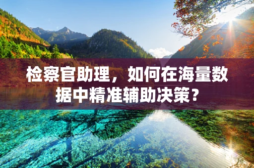 检察官助理，如何在海量数据中精准辅助决策？