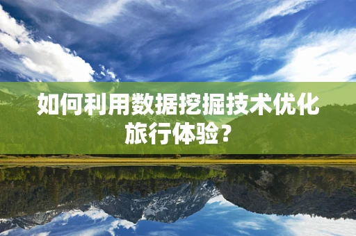 如何利用数据挖掘技术优化旅行体验？