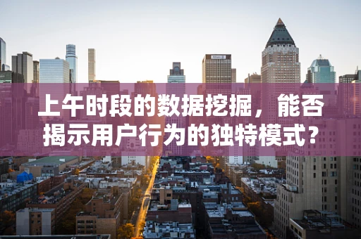 上午时段的数据挖掘，能否揭示用户行为的独特模式？