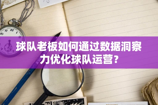 球队老板如何通过数据洞察力优化球队运营？