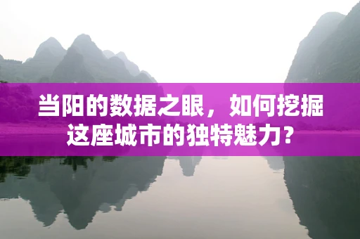 当阳的数据之眼，如何挖掘这座城市的独特魅力？