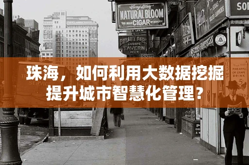 珠海，如何利用大数据挖掘提升城市智慧化管理？
